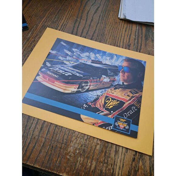 Vintage Rusty Wallace 8x10 Driver Card Miller Genuine Draft MGD #27 Spec Nascar - Picture 1 of 2